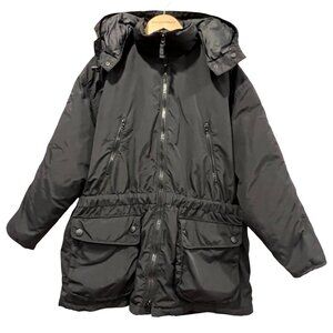 Eddie Bauer Women's Removable Hood Down Parka, Black, XL